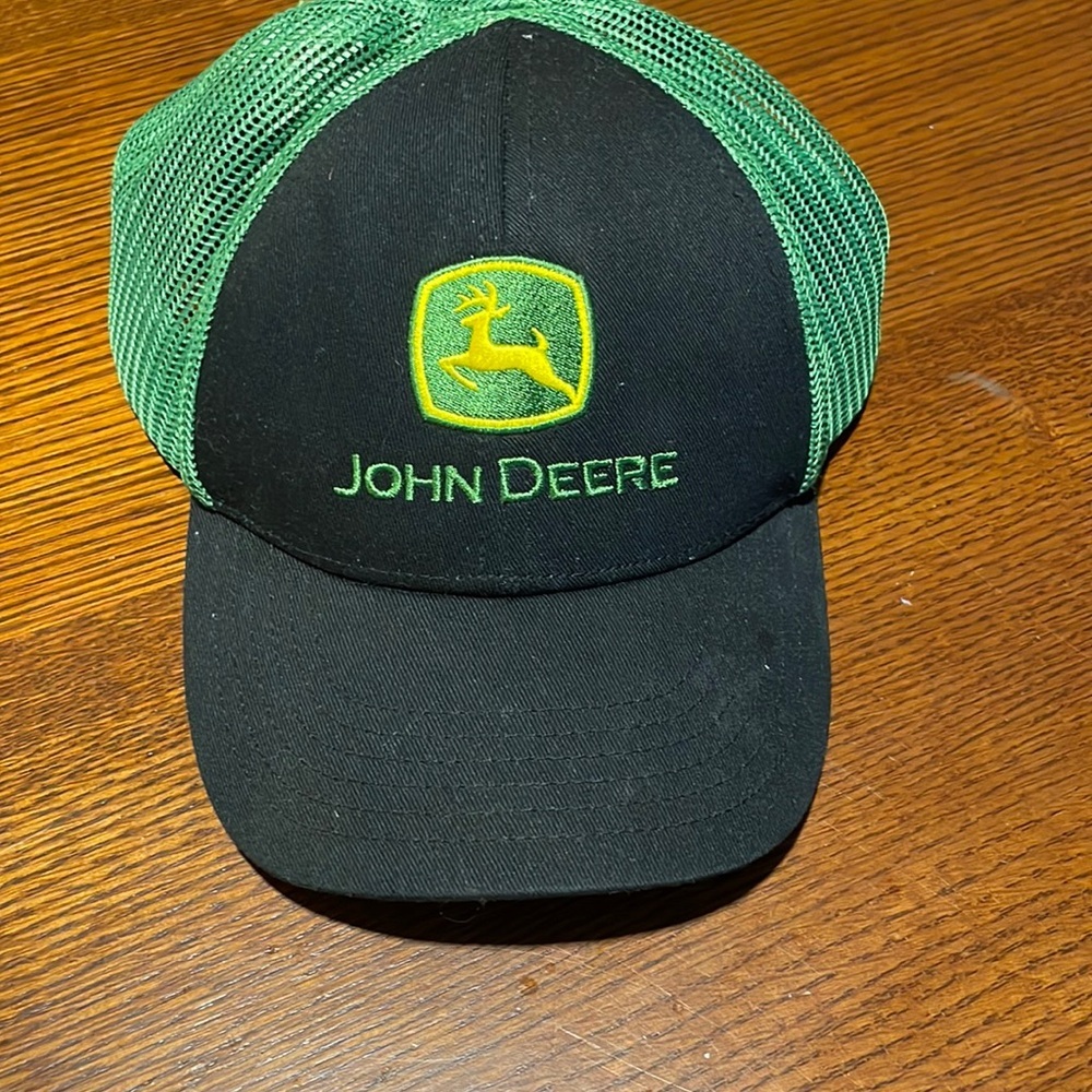 Classic John Deere trucker cap. Toddler size. Snap back. Adjustable